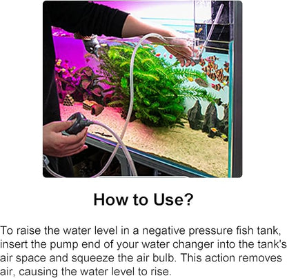 Okllen Negative Pressure Fish Tank Acrylic, Auto-Refill Hanging Aquarium with Fish Elevator, Water Level Maintenance & 360° View, Space-Saving External Suspended Tank for Betta/Guppy