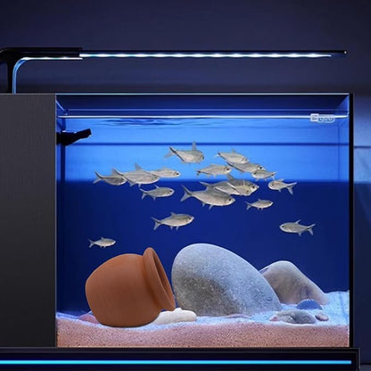 AnRui Betta Fish Tank Decor Ceramic Jar Aquarium Accessories Decorations Cute Clay Pot Hideout Cave Ornaments for Small Fish, Shrimp, Cichlid to Play Hide Breed, Small