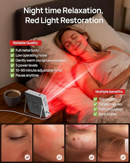Red Light Therapy for Body Panel, 16‑LED 6 Wavelengths Near‑Infrared Light