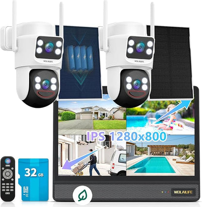 WEILAILIFE 【All-in-One Security System】 Security Cameras Wireless Outdoor