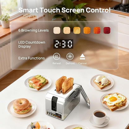 Toaster 2 Slice, Consciot Smart Touch Screen Toasters