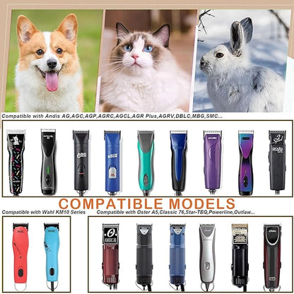 2PCS 5FC Blades Dog Grooming Blades Compatible with Andis Dog Clippers Blades,Dog Clipper Blades Compatible with Oster A5,Wahl km10 Dog Clippers,Stainless-Steel Blade Sharp