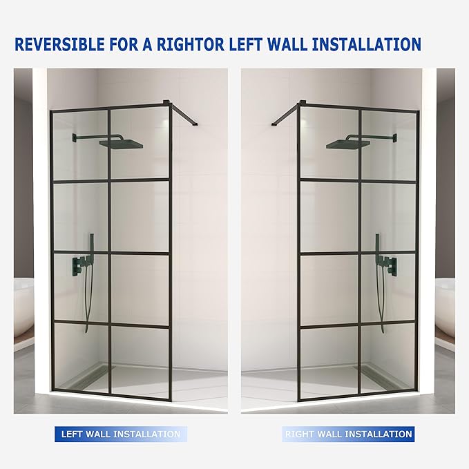 Mainzel 36" W x 76" H Fixed Shower Glass Panel, Frameless 3/8" ANSl Tempered