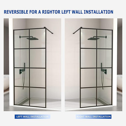 Mainzel 36" W x 76" H Fixed Shower Glass Panel, Frameless 3/8" ANSl Tempered
