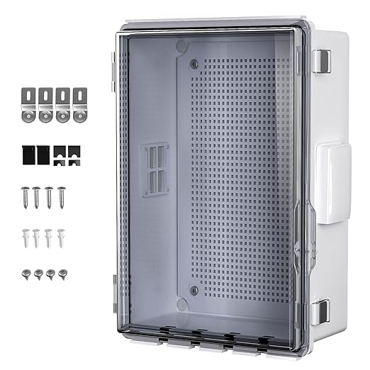 ABS Electrical Junction Box, Ventilated Design, Cable Grommets, IP65 Waterproof