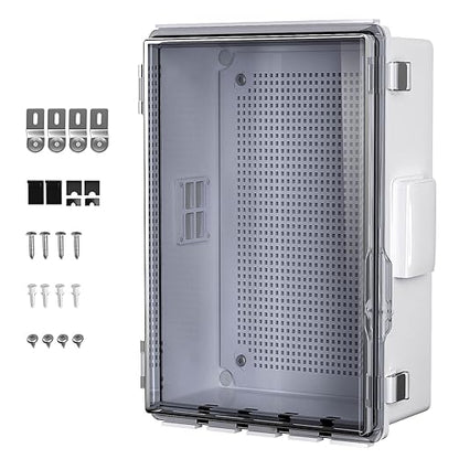 ABS Electrical Junction Box, Ventilated Design, Cable Grommets, IP65 Waterproof