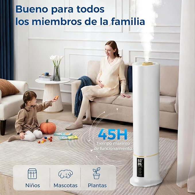 Humidifier Large Room, 2.4Gal Cool Mist Humidifiers