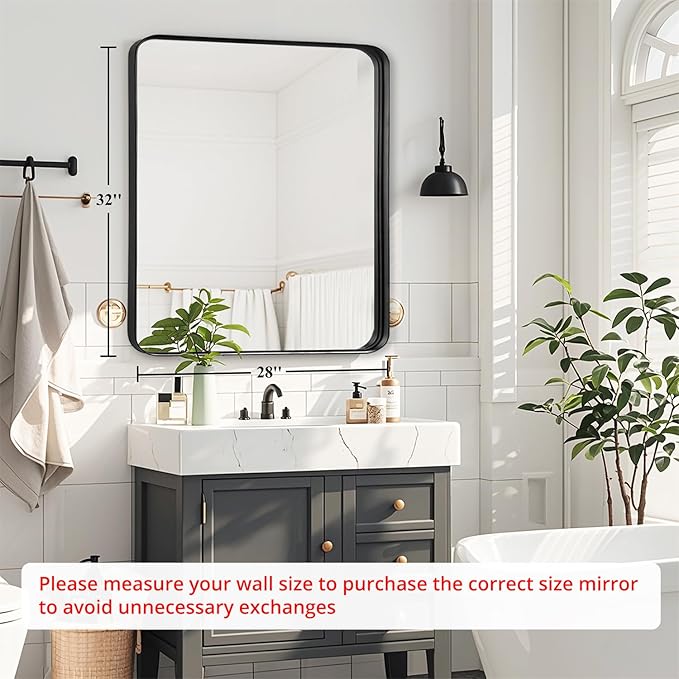Fabuday Black Bathroom Vanity Mirror