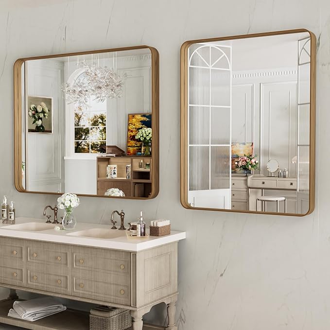 LOAAO 40X30 Inch Bathroom Mirror