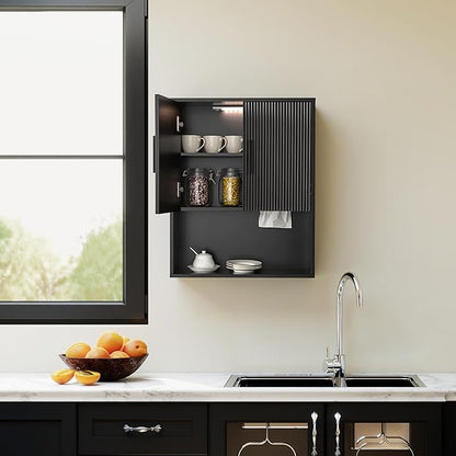Modern Fluted Bathroom Wall Cabinet