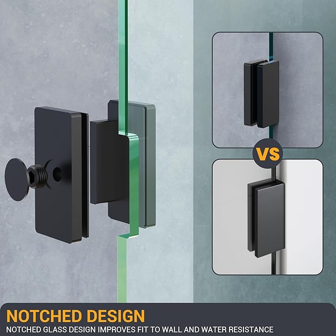 23" W×78.75" H Shower Glass Panel, Fixed Frameless Shower Screen