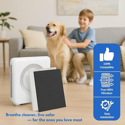 Nispira True HEPA Activated Carbon Replacement Filter Compatible