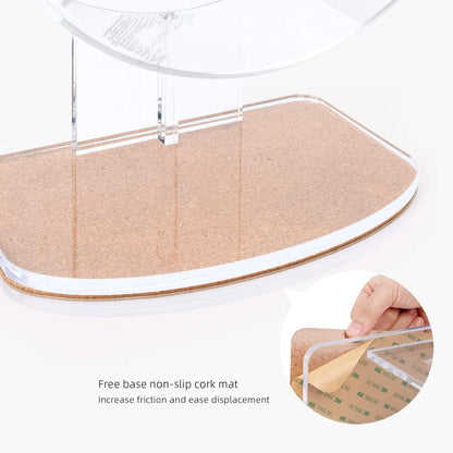 Niteangel Silent Hamster Exercise Wheel - Dual-Bearing Quiet Spinning Acrylic Hamster Running Wheel for Hamster Gerbils Mice Degus Or Other Small Animals (Medium - Wider Version)