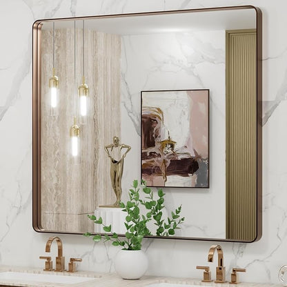 LOAAO 40”X36” Bronze Bathroom Mirrors