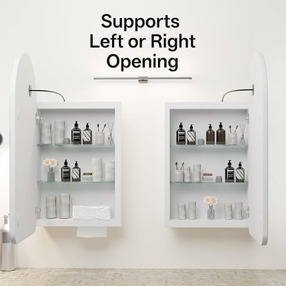 LED Arched Bathroom Medicine Cabinet