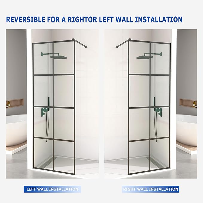 Mainzel 24" W x 76" H Fixed Shower Glass Panel, Frameless 3/8" ANSl Tempered