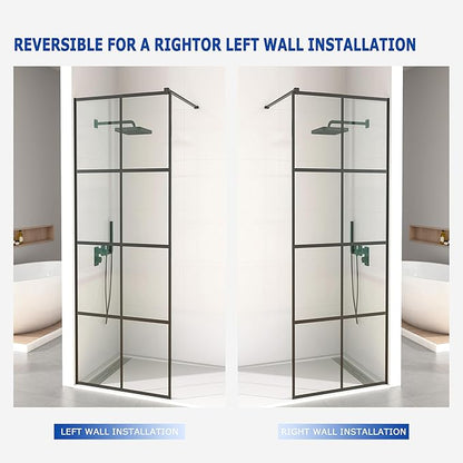 Mainzel 24" W x 76" H Fixed Shower Glass Panel, Frameless 3/8" ANSl Tempered