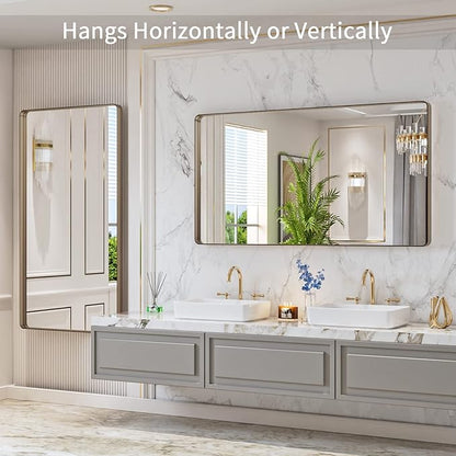 LOAAO 55”X30” Bronze Bathroom Mirrors