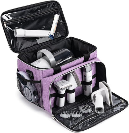Dog Grooming Vacuum Bag, Pet Grooming Kit Bag Perfect for Dog Hair Vacuum & Grooming Tool Kit Accessories- Purple