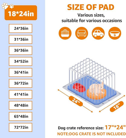 Washable Puppy Pads, Absorbent Pee Pads for Dogs, Potty Training, 2-Pack | Machine Washable, Reusable, Waterproof, Non-Slip Dog Pads for Crates, Playpens, Whelping, Incontinence, Housebreaking, 18x24