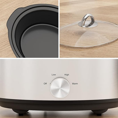 Sunvivi Small Slow Cooker 4QT, Mini Food Warmer