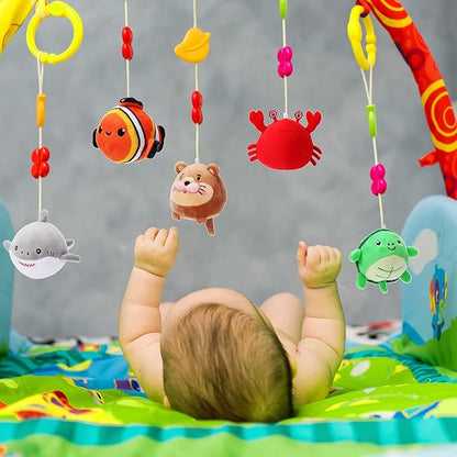 9 Pcs Mini Sealife Stuffed Animals 3.15 Inch Stuffed Shark Turtle Ocean Animal Soft Plushies for Birthday Ocean Party Decors Gift Bag Fillers Easter Basket Stuffers Classroom Prizes
