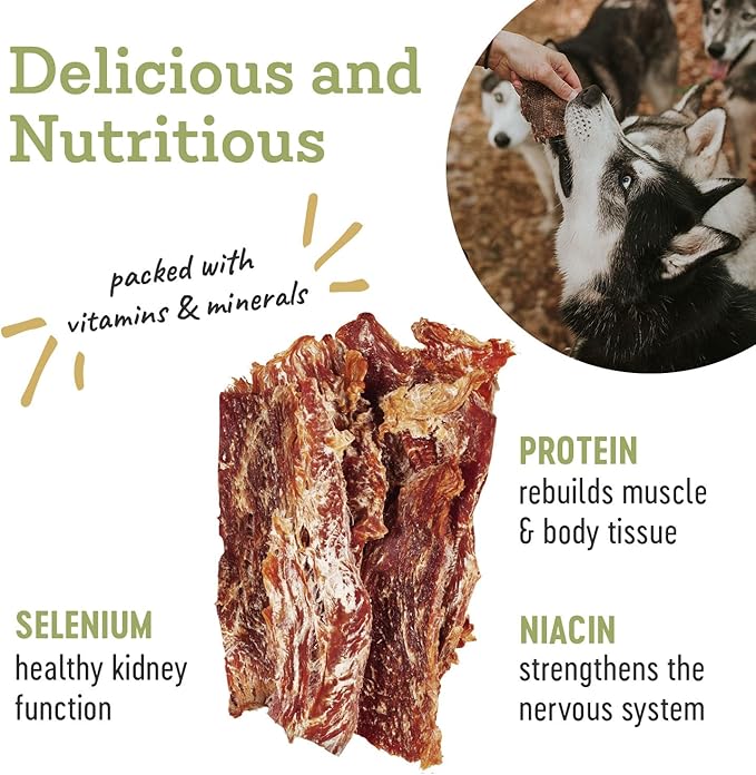Farm Hounds - Premium Natural Turkey Jerky for Dogs - 100% Humanely Raised Turkey - Break-to-Size - Great for Training & Treats - No Added Fillers - Made in USA - 3.5 oz - 2 Pack