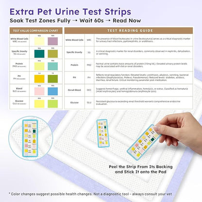 ZOMISIA 3D-Barrier Puppy Pee Pads for Dogs, 7 Cups Absorb & Rise Puffy Gel-Wall Leak-Proof, 22"x23" 25 Counts + 4 Pet Urine Test Strips, Super Absorbent Disposable Potty Training Pads