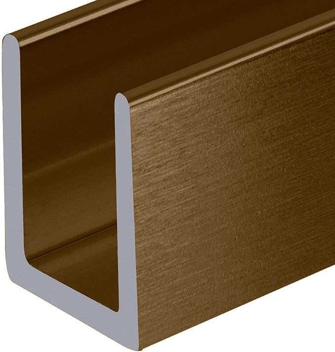 Brixwell SDCD38BBRZ-CCP24 Brushed Bronze 3/8" Fixed Panel Shower Door Deep