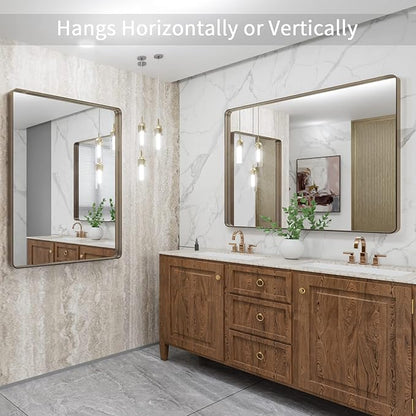 LOAAO 40”X36” Bronze Bathroom Mirrors