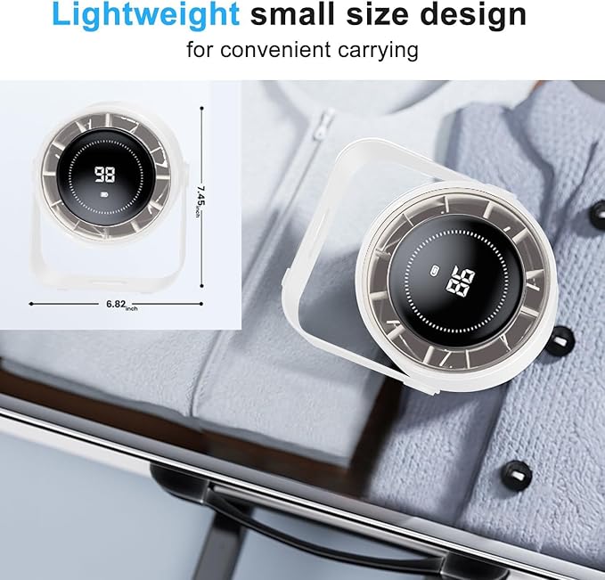 DURBESTER Small Desk Fan, 28dB Ultra-Quiet Desktop Air Circulator