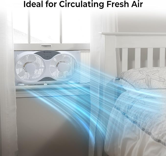Comfort Zone Twin Window Fan