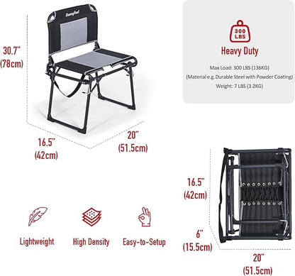 SUNNYFEEL Oversized Stadium Seat for Bleachers with Back Support Extra Wide, Bleacher Stadium Seats Chairs with Backs Portable Bleachers Seat with Hook for Sports Events Baseball Soccer Benches