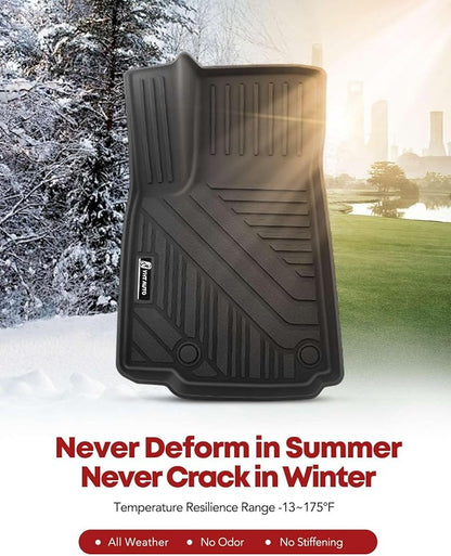 YHTAUTO Floor Mats & Cargo Mat Compatible with Jeep Grand Cherokee WL 2022-2025 5 Seats Non L or WK, TPE All Weather Car Mats Waterproof Anti-Slip Odorless Floor Liner Trunk Mat