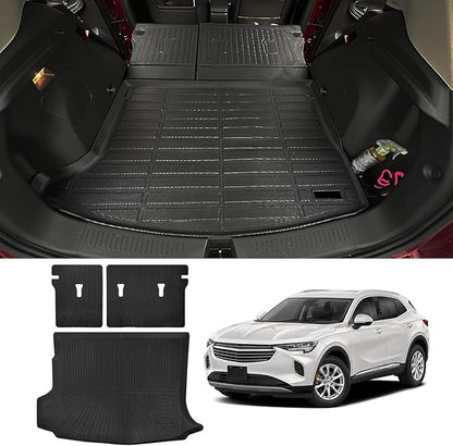 Naibeve Floor Mats for 2024 2025 2026 Chevy Chevrolet Equinox EV Trunk Mat Cargo Mat Backrest Mats Cover Protector All Weather for Chevrolet Equinox EV Interior Accessories