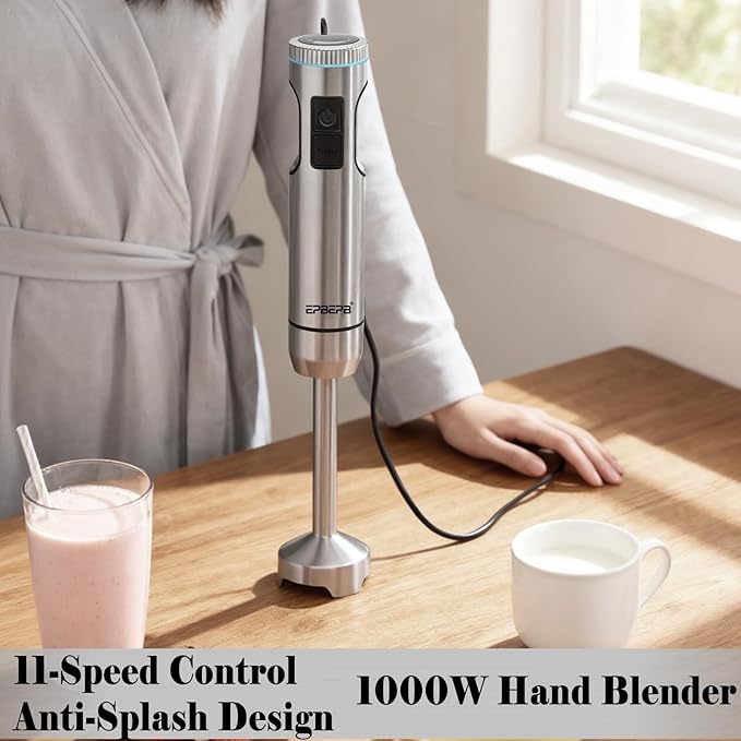 Handheld immersion Blender 11-Speed, 1000W Immersion Blender