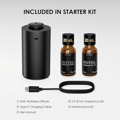 Airversa Waterless Essential Oil Diffuser Starter Kit