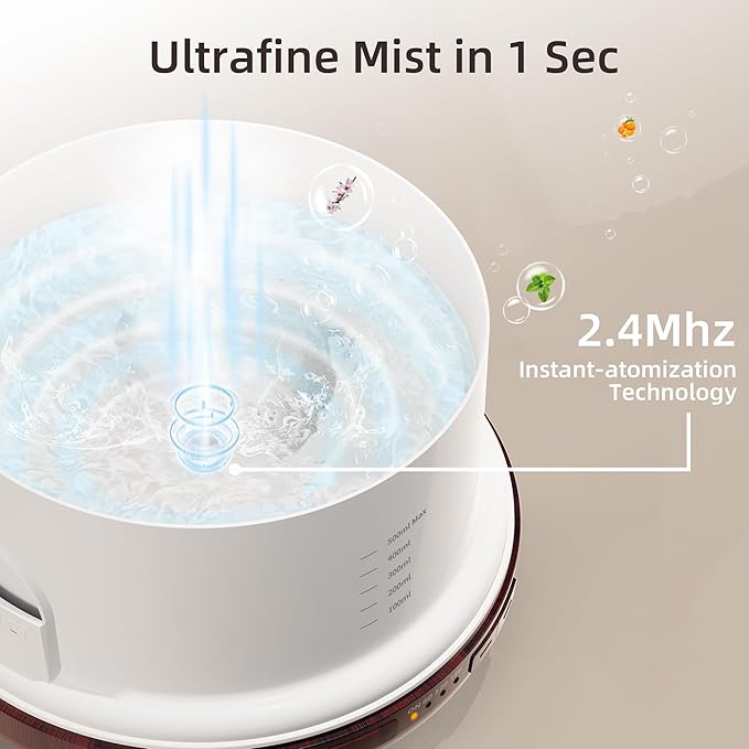 ASAKUKI Essential Oil Diffuser for Home, 500ml Aromatherapy Fragrant Oil
