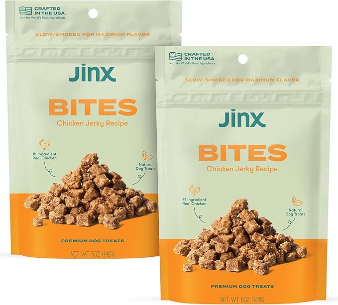 Jinx Chicken Bites Bundle, Soft Jerky Dog Treats - 5oz (Pack of 2)