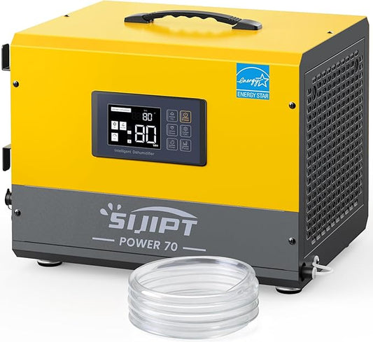 Crawl Space Dehumidifier with Pump, Sijipt 70 Pints Commercial Dehumidifier
