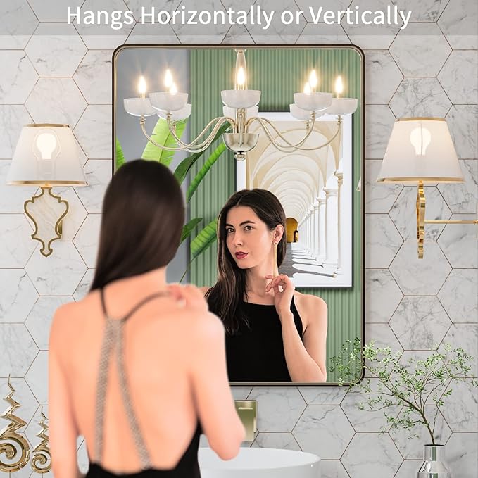 LOAAO 20”X30” Bronze Bathroom Mirrors