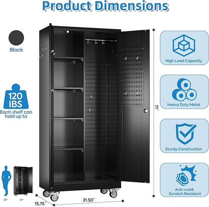 SUXXAN Broom Closet Storage Cabinet