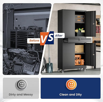 Yizosh Metal Garage Storage Cabinet
