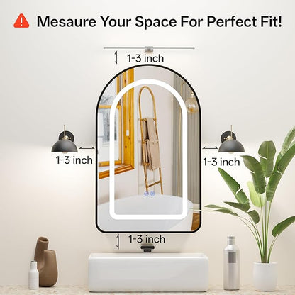 LED Arched Bathroom Medicine Cabinet