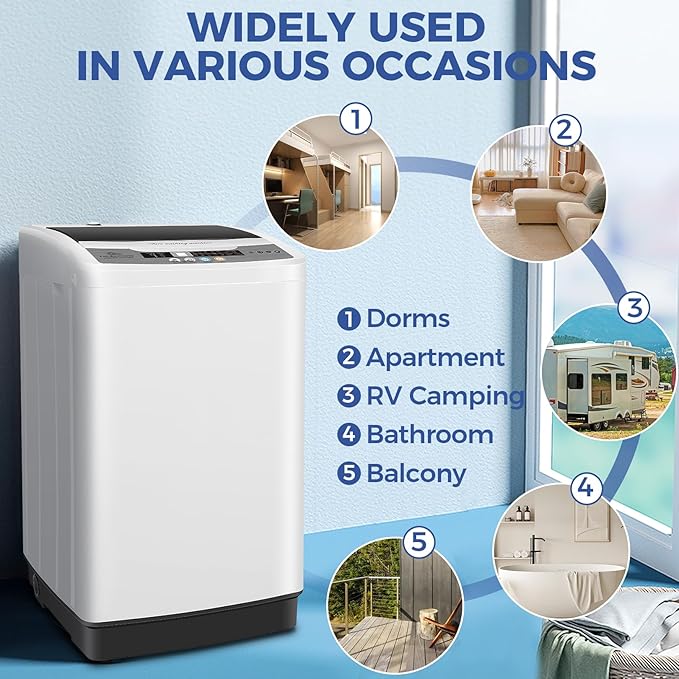 Nictemaw Portable Washing Machine 20Lbs Portable Washer Machine