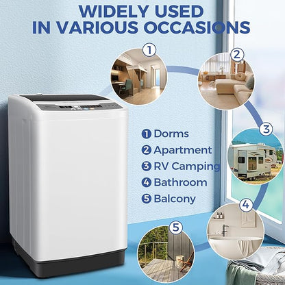 Nictemaw Portable Washing Machine 20Lbs Portable Washer Machine
