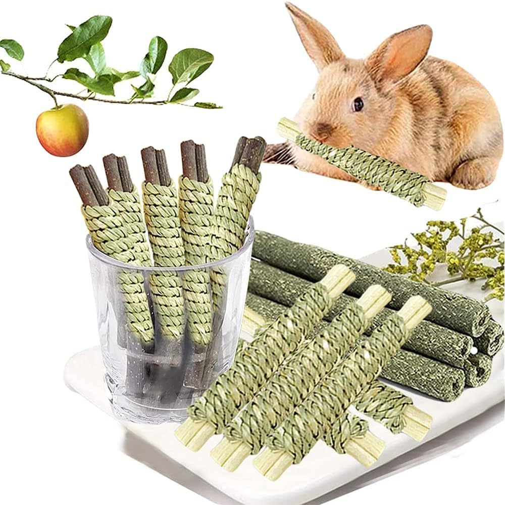 Rabbit Toys, 3 Types Hamster Chew Toys for Teeth Grinding, Improve Dental Health, Best Bunny Toys for Rabbits, Guinea Pigs, Chinchillas, Hamsters