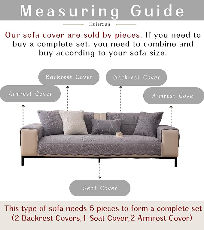 Grey Fuzzy Rabbit Plush Sofa Cover Cozy Warm Sofa Couch Covers with 3D Jacquard Leaf Pattern Non-Slip Easy-to-Install Shaggy Sofa Slipcover Prefect for Kids Dogs Cats Cats(Grey,36"x82")