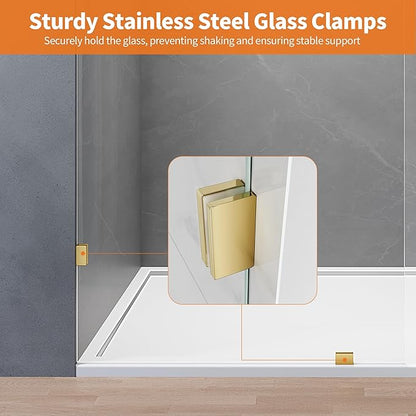 Shower Glass Panel, Frameless Walk in Shower Door