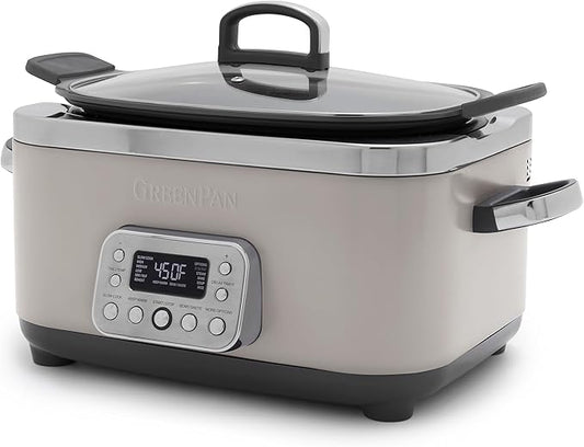 GreenPan Elite 14-in-1 Programmable 6QT Electric Slow Cooker, Dishwasher Safe